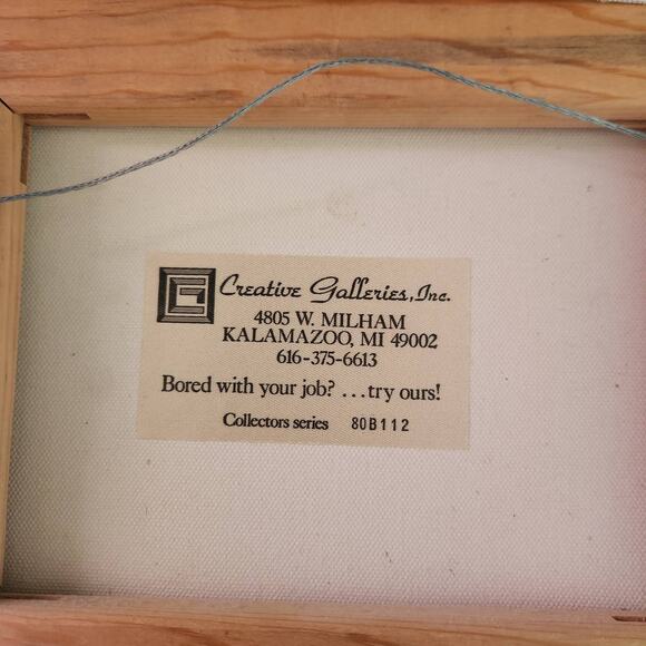 Peggy Harris Original Canvas Oil Painting Dalmatian Dog Spilled Paint Framed 911 - Picture 5 of 5